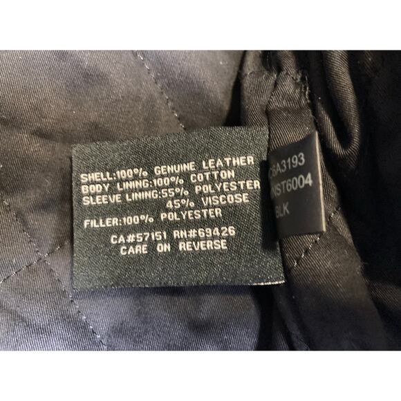 VTG Wilson Leather Mens Coat Jacket XL Thinsulate Quilted Lining Full Zip Heavy - Picture 8 of 13